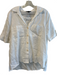 Saks Fifth Ave Size S/M White Linen Button Down Short Sleeve Skirt Set White / S/M