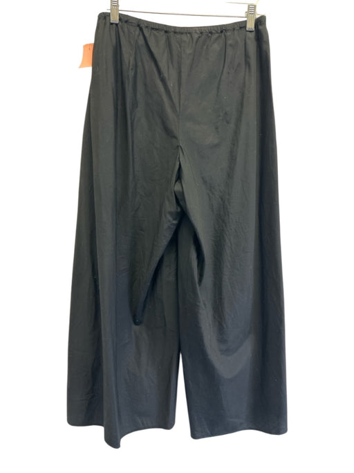 Vince Size Small Black Cotton Blend Elastic Waist Cropped Pants Black / Small