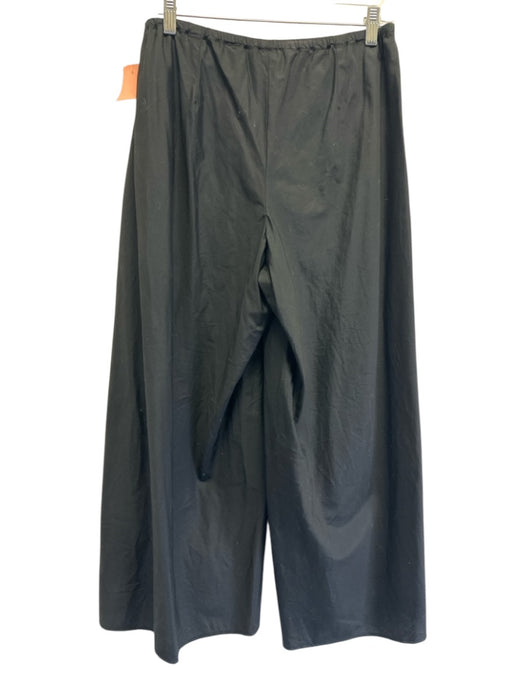 Vince Size Small Black Cotton Blend Elastic Waist Cropped Pants Black / Small