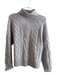 J. Crew Size L Grey Polyamide Blend Cable Knit Quarter Zip Long Sleeve Sweater Grey / L
