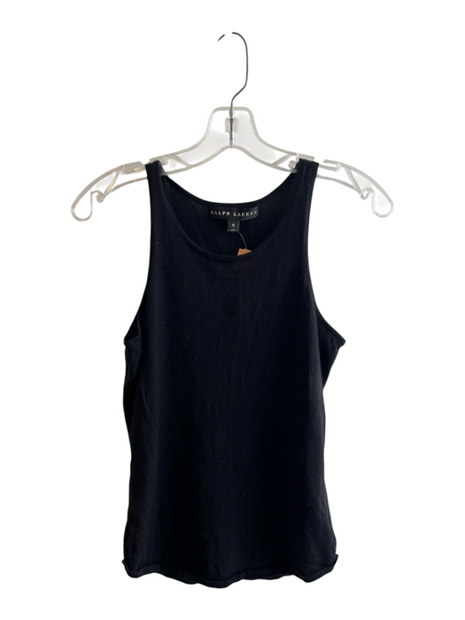Ralph Lauren Size M Black Cashmere Blend Tank Sleeveless Solid Color Top Black / M