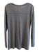 Vince Size S Grey Rayon Blend Long Sleeve Round Neck Shimmer Top Grey / S
