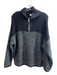 Varley Size Small Black Cotton Blend Half Zip solid color Heathered Sweater Black / Small