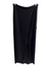 Alice + Olivia Size S Black Polyester & Lamb Leather Trim Back Zip Slit Skirt Black / S