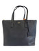 Kate Spade Black Leather Zip Top Top Handle Two Strap Tote Bag Black