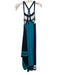 Lanvin Size M Navy, Blue & White Cotton & Polyamide Terry Cloth Wrap Dress Navy, Blue & White / M
