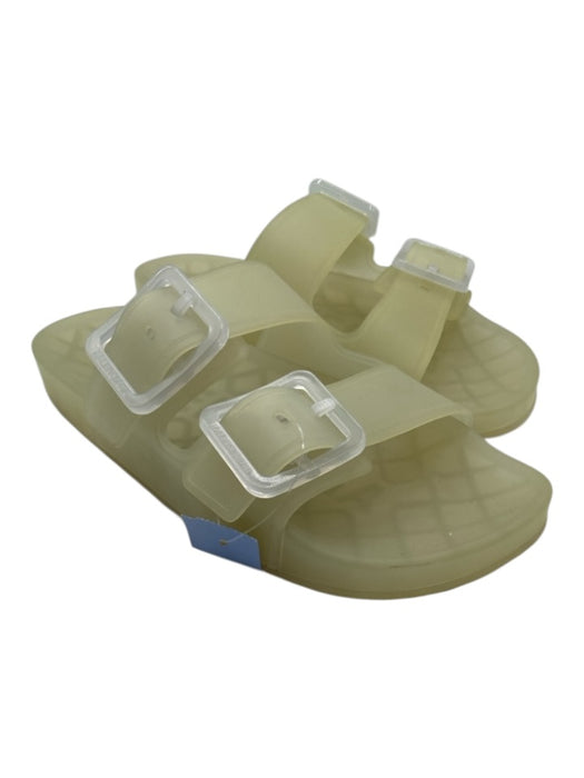 Balenciaga Shoe Size 37 Cream & White Rubber Jelly Double Strap Buckle Sandals Cream & White / 37