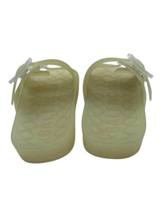Balenciaga Shoe Size 37 Cream & White Rubber Jelly Double Strap Buckle Sandals Cream & White / 37