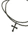 Gunmetal 925 Sterling Silver Melee Diamonds Faceted Beads Cross Pendant Necklace Gunmetal