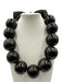 Moo Moo Designs Black Horn Toggle Clasp Large Bead Necklace Black