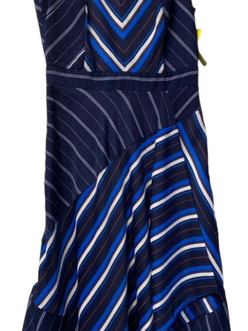 Adelyn Rae Size S Navy, White & Red Polyester V Neck Sleeveless Striped Dress Navy, White & Red / S