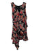 Rachel Rachel Roy Size 6 Black & Multi V Neck Sleeveless Abstract Back Zip Dress Black & Multi / 6