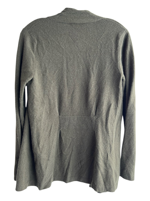 Lusso Cashmere Size S Moss Green Cashmere Long Sleeve Open Front Knit Sweater Moss Green / S