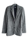 Vince Size 4 Grey Wool Two Button Herringbone pocket Blazer Jacket Grey / 4