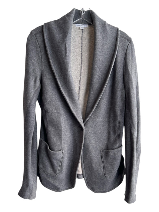 Standard James Perse Size 4 Grey Cotton Fold Over Long Sleeve Jacket Grey / 4