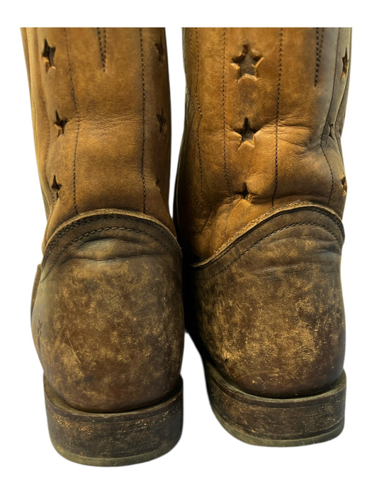 Frye Shoe Size 8 Brown Leather Calf High Pointed Toe Embroidered Western Boots Brown / 8