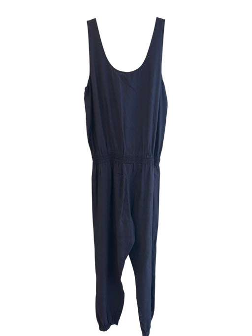 Vince Size 8 Navy Blue Cupra Viscose Scoop Neck Sleeveless Jumpsuit Navy Blue / 8