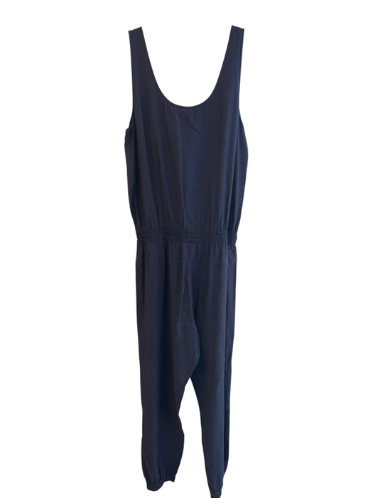 Vince Size 8 Navy Blue Cupra Viscose Scoop Neck Sleeveless Jumpsuit Navy Blue / 8