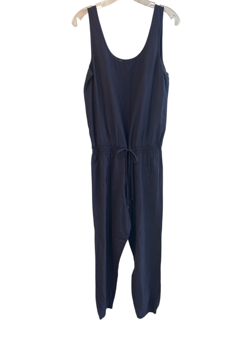 Vince Size 8 Navy Blue Cupra Viscose Scoop Neck Sleeveless Jumpsuit Navy Blue / 8