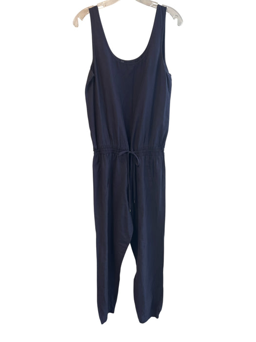 Vince Size 8 Navy Blue Cupra Viscose Scoop Neck Sleeveless Jumpsuit Navy Blue / 8
