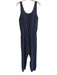 Vince Size 8 Navy Blue Cupra Viscose Scoop Neck Sleeveless Jumpsuit Navy Blue / 8