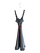 Heyne Bogut Size 2 Gray Silk Sleeveless Raw Edge Ribbon Tie Knee length Dress Gray / 2
