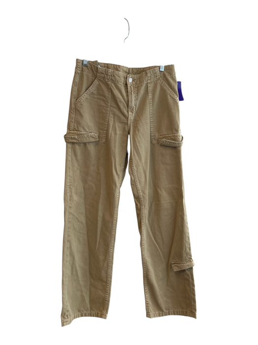Zara Size 4 Golden Yellow Cotton Blend Cargo Pocket Zip Fly Mid Rise Jeans Golden Yellow / 4