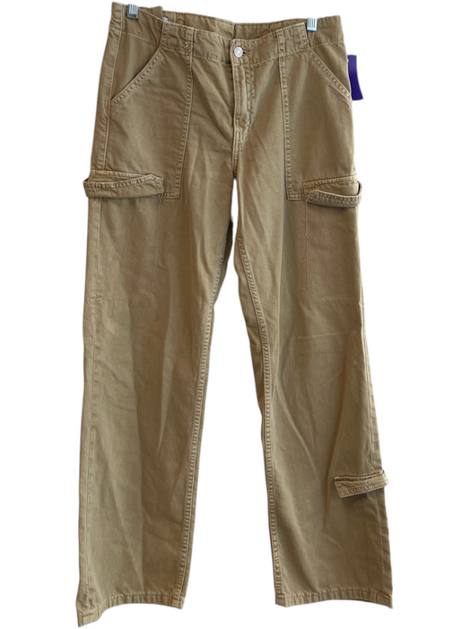 Zara Size 4 Golden Yellow Cotton Blend Cargo Pocket Zip Fly Mid Rise Jeans Golden Yellow / 4