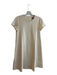 J. McLaughlin Size XS Off White Rayon Blend Short Sleeve Round Neck Dress Off White / XS