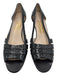 Ferragamo Shoe Size 7 Black Python open toe Cut Out Sides Kitten Heel Pumps Black / 7