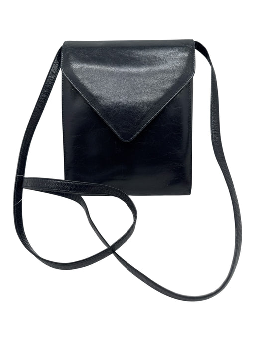 Charles Jourdan Navy Gold hardware Patent leather Button Closure Purse Navy / Small