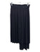 (Nude) Size 42 Black Polyester Asymetric Elastic Waist Pleated Skirt Black / 42