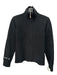 Kashwere' Size M Black Microfiber Zip Front Mock Neck Embroidered Sleeve Jacket Black / M