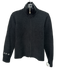 Kashwere' Size M Black Microfiber Zip Front Mock Neck Embroidered Sleeve Jacket Black / M