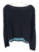 No 21 Size Est S Black & Multi Cotton Knit Ocean View Image Long Sleeve Sweater Black & Multi / Est S
