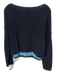 No 21 Size Est S Black & Multi Cotton Knit Ocean View Image Long Sleeve Sweater Black & Multi / Est S