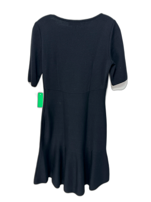 St. John Size 4 Black Wool & Rayon Side Zip Dress Black / 4