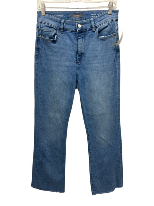 DL1961 Size 28 Medium Wash Cotton Zip Fly Frayed Hem High Rise Bootcut Jeans Medium Wash / 28