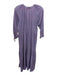 XiRENA Size M Purple & Green Cotton Split V Neck Tiered All Over Print Dress Purple & Green / M