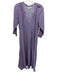 XiRENA Size M Purple & Green Cotton Split V Neck Tiered All Over Print Dress Purple & Green / M