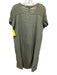 Wearables Size S Sage green Linen & Cotton Frayed Front Pockets Dress Sage green / S