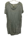Wearables Size S Sage green Linen & Cotton Frayed Front Pockets Dress Sage green / S