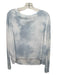 Beautiful People Size S Blue & White Tencel Ribbed Tie Dye Long Sleeve Top Blue & White / S