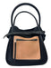 Proenza Schouler Black & Tan Canvas & Leather Tote Zip Front Open Top Bag Black & Tan