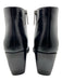 Chloe Shoe Size 37.5 Black Leather Pointed Toe Block Heel Inner Side Zip Booties Black / 37.5