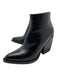 Chloe Shoe Size 37.5 Black Leather Pointed Toe Block Heel Inner Side Zip Booties Black / 37.5