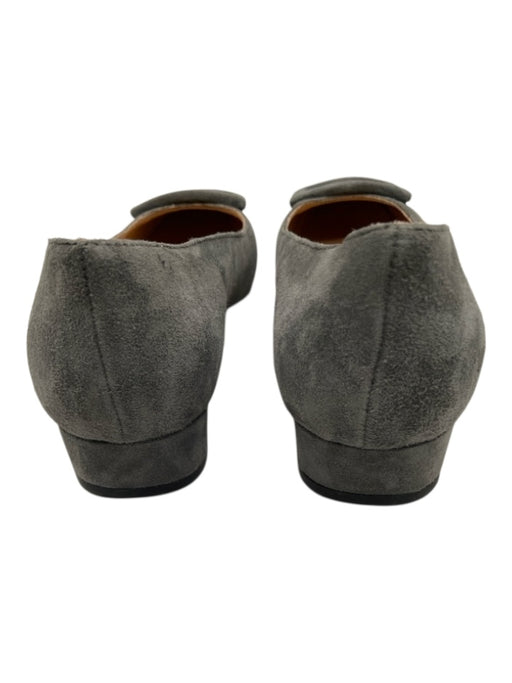 Ann Mashburn Shoe Size 37 Gray Suede Square Toe Buckle Buckle Flats Gray / 37