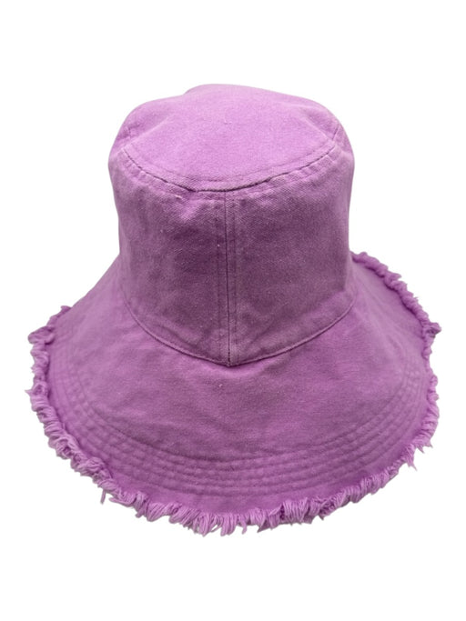By Anthropologie Pink Cotton Distressed Hem bucket Hat Pink / One Size