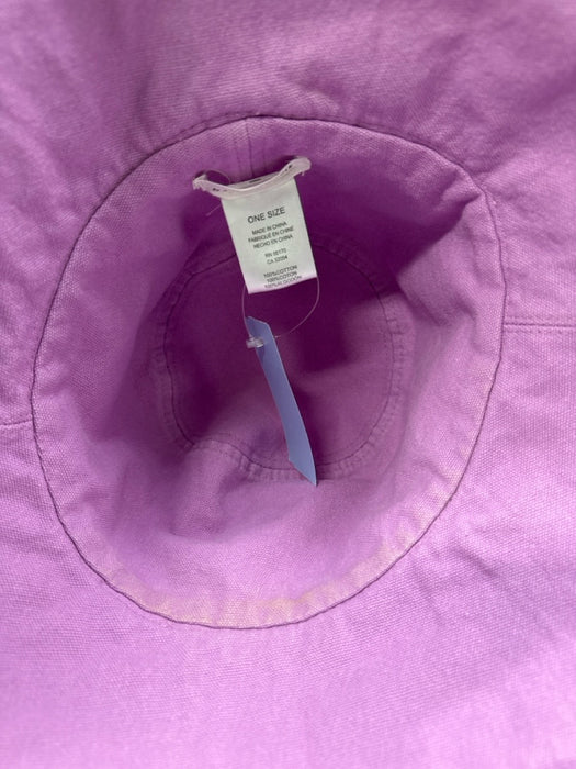 By Anthropologie Pink Cotton Distressed Hem bucket Hat Pink / One Size