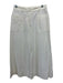 In Good Company Size XS Cream Cotton Blend Ribbed Zip & Button Wide Leg Pants Cream / XS